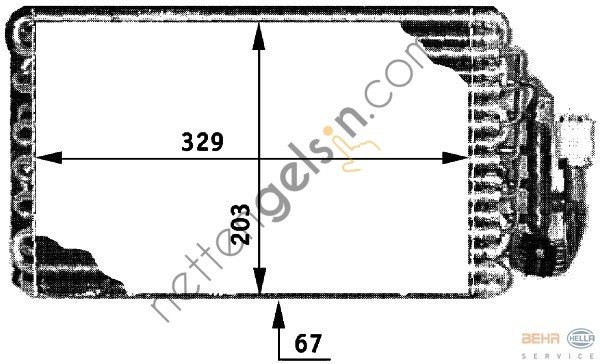 BEHR AE30000P EVAPORATÖR E-34 >(AE30000P) 64118391277 BMW