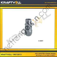 KRAFTVOLL 19013013 DÜZ ADAPTÖR YÜKSEK BASINÇ M1234yf x F1/4 SAE (5 ADET)  GENEL BİNEK KLIMA SISTEM ÜRÜNLERI