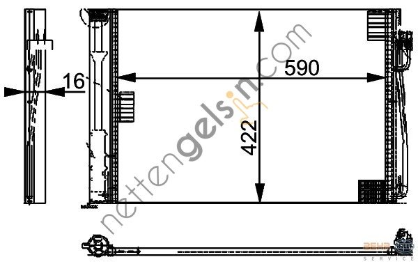 BEHR AC344000P KLİMA RADYATÖRÜ E-60&sol;61&sol;63&sol;64&sol;65&sol;66&sol;67(AC344000P) 64509122825 BMW