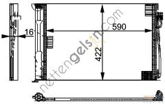 BEHR AC344000P KLİMA RADYATÖRÜ E-60/61/63/64/65/66/67(AC344000P) 64509122825 BMW