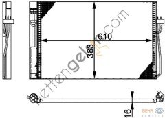 BEHR AC345000P KLİMA RADYATÖRÜ E-60/65 M57/N57 9122827(AC345000P) 64508381362 BMW