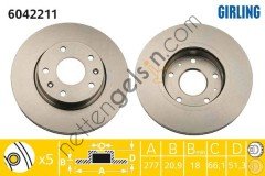 FERODO DDF1151 FREN DISKI ON FREELANDER I 96>06  LAND ROVER BİNEK FREN DİSKİ