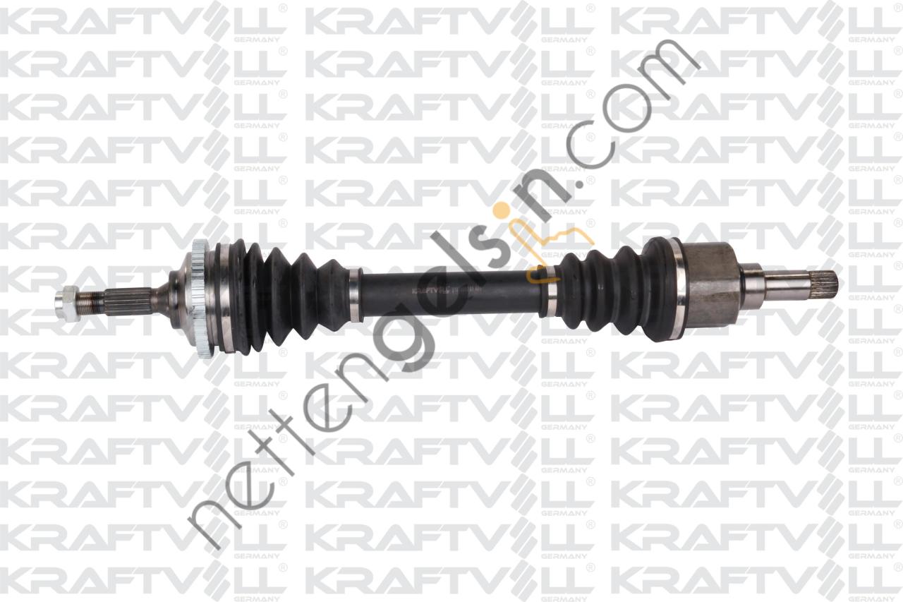 KRAFTVOLL 01010050 AKS ON SOL KOMPLE 206 DIS FREZE 21 IC FREZE 22 CONTA CAPI 48 BOY 610MM TU3JP ET3J4 1.4 8V 16V 98--->  PEUGEOT-CITROEN BİNEK AKS MİLİ