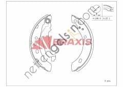 BRAXIS AC0115 FREN BALATASI ARKA KAMPANA MICRA K11 92>03 180×25  NISSAN BİNEK FREN BALATASI
