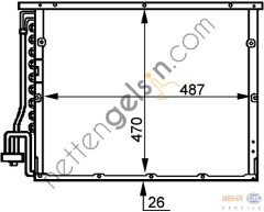 BEHR AC179000S KLİMA RADYATÖRÜ E-36 (7402369)(AC179000S) 64538373004 BMW