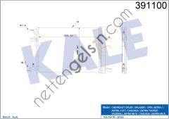 KALE 391100 KLIMA RADYATORU ASTRA J CRUZE ZAFIRA C 570×388×16  OPEL BİNEK KLİMA RADYATÖRÜ