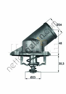 BEHRMAHLE TI22492 TERMOSTAT OPEL AST.G/H COR.B/C/D X12XE-XEP-X14XEP 6338028 OPEL