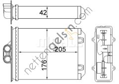 BEHR AH216000S KALORİFER RADYATÖRÜ OPEL VEC B KLİMALI(AH216000S) 1618110 OPEL