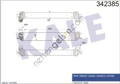 KALE 342385 TURBO RADTATORU LAGUNA III-LATITUDE 1,5DCI/2,0DCI  RENAULT BİNEK