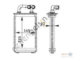 BEHR AH84000P KALORİFER RADYATÖRÜ E-36(AH84000P) 64118373785 BMW