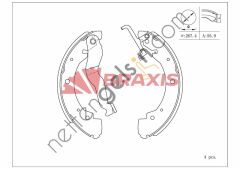 BRAXIS AC0125 FREN BALATASI ARKA KAMPANA TRANSPORTER T4 90> 268×56  VW-AUDI-SEAT-SKODA BİNEK FREN BALATASI