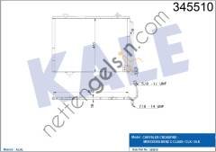 KALE 345510 !!!!! KLIMA KONDENSER CROSSFIRE - C-CLASS / CLK / SLK  MERCEDES BİNEK KLİMA RADYATÖRÜ