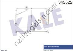 KALE 345525 KLIMA RADYATORU SLK-CLASS R171 04>11  MERCEDES BİNEK KLİMA RADYATÖRÜ