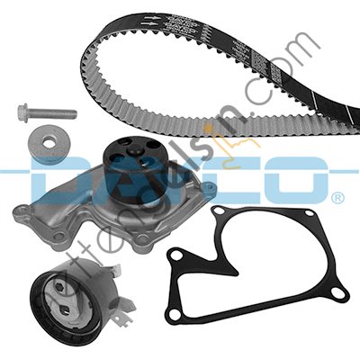 DAYCO KTBWP8860 EKSANTRIK GERGI KITI (DEVIRDAIMLI) RENAULT KANGOO MEGANE III 08> SCENIC III 09> FLUENCE 10> CLIO IV 12> , MERCEDES W176 12>18 W246 13>18 CITAN 415 12> C117 13>18 C118 19> W177 18>  NISSAN BİNEK TRİGER SETİ