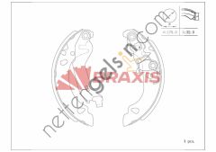 BRAXIS AC0134 FREN BALATASI ARKA KAMPANA PANDA 03> 180×32  FIAT BİNEK FREN BALATASI