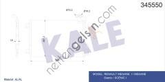 KALE 345550 KLIMA RADYATORU (KONDANSER) MEGANE I SCENIC I 1.4 / 1.6 16V  RENAULT BİNEK KLİMA RADYATÖRÜ