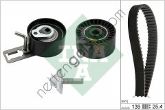 INA 530057710 TRIGER EKSANTRIK GERGI SETI 206 + T3E 208 207 DS3 C3 III DV4C FORD FIESTA 1.4TDCI EURO5 MOTOR 139 DIŞ KAYIŞ  PEUGEOT-CITROEN BİNEK TRİGER SETİ
