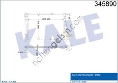 KALE 345890 MOTOR RADYATORU MATIZ / SPARK  CHEVROLET BİNEK MOTOR SU RADYATORU