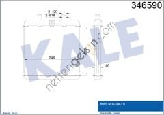 KALE 346590 KALORIFER RADYATORU IVECO DAILY III  IVECO HAFİF TİCARİ KALORİFER RADYATÖRÜ