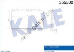 KALE 355500 MOTOR RADYATORU REZZO 374X698X16  DAEWOO BİNEK MOTOR SU RADYATORU