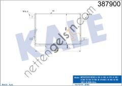 KALE 387900 KLIMA RADYATORU A-CLASS W169 04>12 B-CLASS W245 05>11  MERCEDES BİNEK KLİMA RADYATÖRÜ