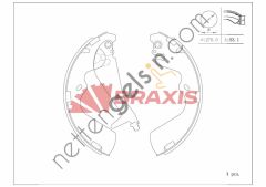 BRAXIS AC0162 ARKA FREN BALATASI PABUC HYUNDAI STAREX 1997-2002 MINIBUS GALLOPER 98->  HYUNDAI BİNEK FREN BALATASI