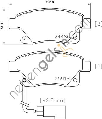 DON DON:PCP1633 FREN BALATASI FORD TRANSIT V347 06> ARKA 6C112M008AF FORD