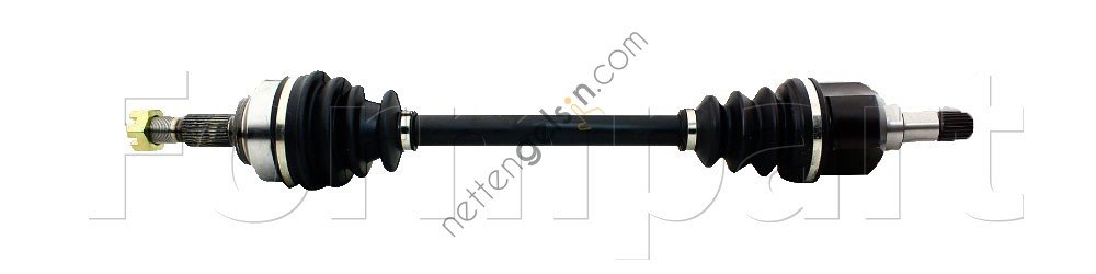 FORMPART 14380087/S AKS SOL KOMPLE P407 C5 III (DIS FREZE:28 IC FREZE:24 BOY:669MM, CONTA CAPI: 58,40MM) DV6 (1,6HDI 16V)  PEUGEOT-CITROEN BİNEK AKS MİLİ