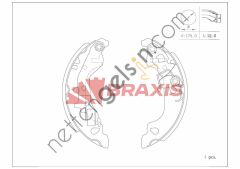 BRAXIS AC0170 FREN BALATASI ARKA KAMPANA PUNTO 99>  FIAT BİNEK FREN BALATASI