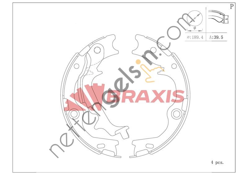 BRAXIS AC0172 EL FREN BALATASI IX35 09 > TUCSON 15 > / SPORTAGE 10 >  KIA BİNEK FREN BALATASI