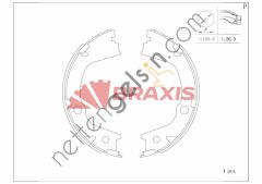 BRAXIS AC0174 EL FREN BALATASI ACTYON II KORANDO 12 >  SSANGYONG BİNEK FREN BALATASI