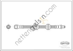 CORTECO 19035289 FREN HORTUMU ARKA GL-CLASS X164 06>12 ML-CLASS W164 06>11 1644200248 (BRAXIS AH0940 EŞDEĞERİ) MERCEDES BİNEK FREN HORTUMU