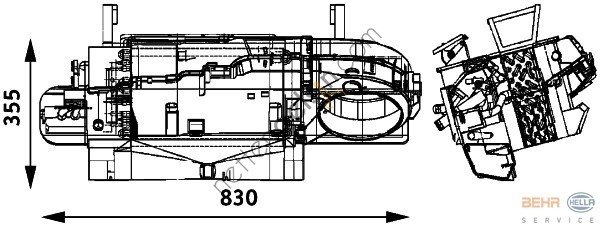 BEHR AH172000P KALORİFER KAZANI KOMPLE 904 ATEGO / 906 / 457 AXOR A0018301903 MERCEDES