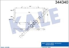 KALE 344340 MOTOR RADYATORU MEKANIK BOXER-JUMPER-DUCATO 2,0 HDI 2,5D 2,5TD 2,8 2,8TD OLCU:(790*415*34) (94-06)  FIAT BİNEK MOTOR SU RADYATORU
