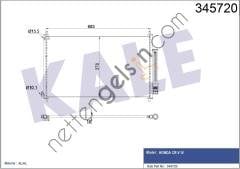 KALE 345720 KLIMA RADYATORU HONDA CRV 2.2 2.4 2012>  HONDA BİNEK KLİMA RADYATÖRÜ