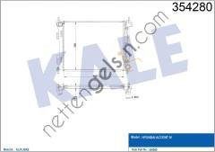 KALE 354280 MOTOR SU RADYATORU BLUE I20 RIO 1,6 DIZEL 2011> OTOMATIK VITES  HYUNDAI BİNEK MOTOR SU RADYATORU