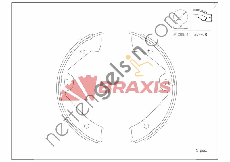 BRAXIS AC0179 ARKA FREN BALATASI PABUC TOUAREG PORSCHE CAYENNE 10>>  VW-AUDI-SEAT-SKODA BİNEK FREN BALATASI