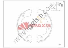 BRAXIS AC0180 ARKA EL FREN BALATASI PABUC H1 2008-> IX55 2011->  HYUNDAI BİNEK FREN BALATASI