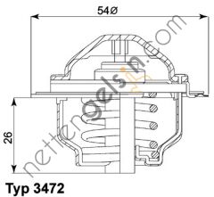 WAHLER E2858853447D9 TERMOSTAT-VW 2.0 TDİ GOLFVI,PASSAT,JETIII 347287D 03G121113 VW