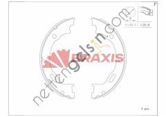 BRAXIS AC0182 EL FREN BALATASI W163 M-CLASS ML230 - ML320 - ML350 - ML430 - 500 - ML270 98 > 05 / 300C 05 > / THEM  MERCEDES BİNEK FREN BALATASI