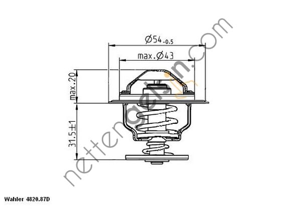 WAHLER E2858853999D9 TERMOSTAT-VW 1.9-2.0TDİ CADDYIII,GOLFV BLS BMP BMM 03G121113A VW