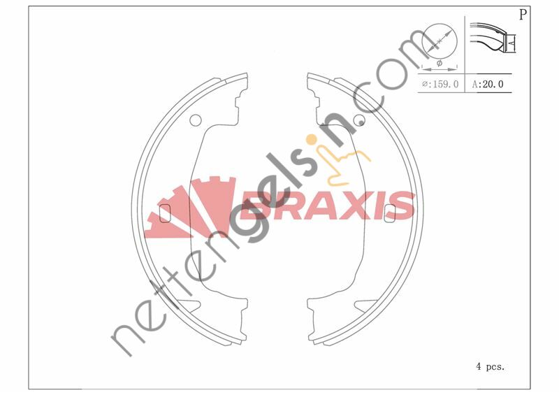 BRAXIS AC0192 EL FREN BALATASI 1 SERÝSÝ F20 F21 1 SERÝSÝ E81 E87 E88 E82 2 SERÝSÝ F22 F23 F87 3 SERÝSÝ E46 3 SERÝS  BMW BİNEK FREN BALATASI