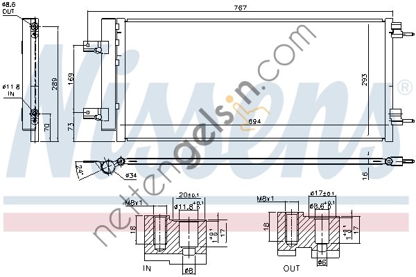 NISSENS 940734 KLİMA RADYATÖRÜ OPEL ASTRA K B14XFL/1.6 CDTI 39131676 OPEL