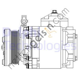 DELPHI CS20525 KLIMA KOMPRESOR KOMPLE FORD TRANSIT CONNECT 07> 13  FORD BİNEK KLİMA KOMPRESÖRÜ