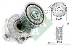 INA 531060530 V KAYIS GERGI RULMANI KUTUKLU MERCEDES CITARO-CONECTO-SETRA OM457  MERCEDES AĞIR VASITA ALTERNATÖR GERGİ RULMANI