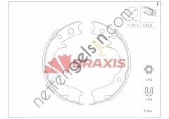 BRAXIS AC0202 EL FREN BALATASI SUBARU FORESTER 97-08 IMPREZA 95-07 LEGACY 89->  SUBARU BİNEK FREN BALATASI