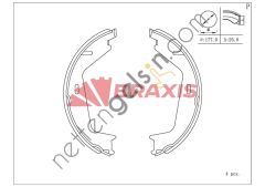 BRAXIS AC0204 EL FREN BALATASI C70 II S60 I S80 I S80 II V70 I V70 II V70 III XC70 II XC90 I  VOLVO BİNEK FREN BALATASI