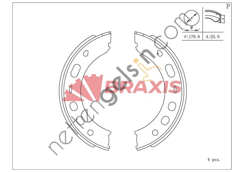 BRAXIS AC0205 EL FREN BALATASI BOXSTER 96> CAYMAN 06> 911 88> 924 78> 88 928 85> 95 944 85> 91  VW-AUDI-SEAT-SKODA BİNEK FREN BALATASI