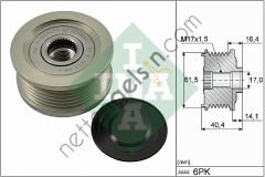 INA 535011510 ALTERNATOR KASNAGI DOBLO PUNTO STILO 1,9JTD 01> VECTRA C 1,9CDTI 04>  FIAT BİNEK ALTERNATÖR GERGİ RULMANI